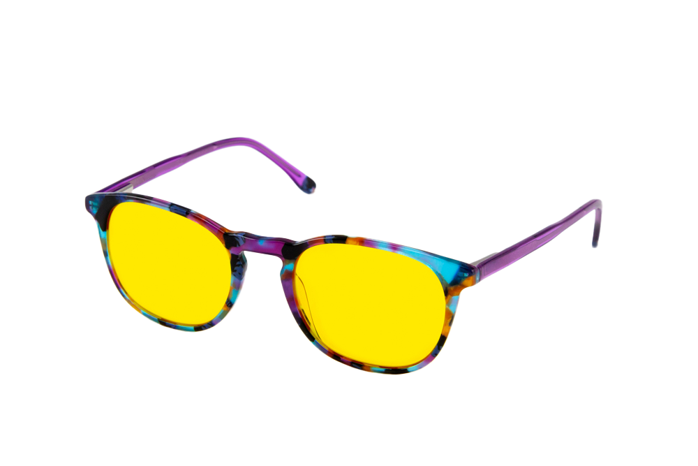 Elsa Light Sensitivity Glasses Angled View
