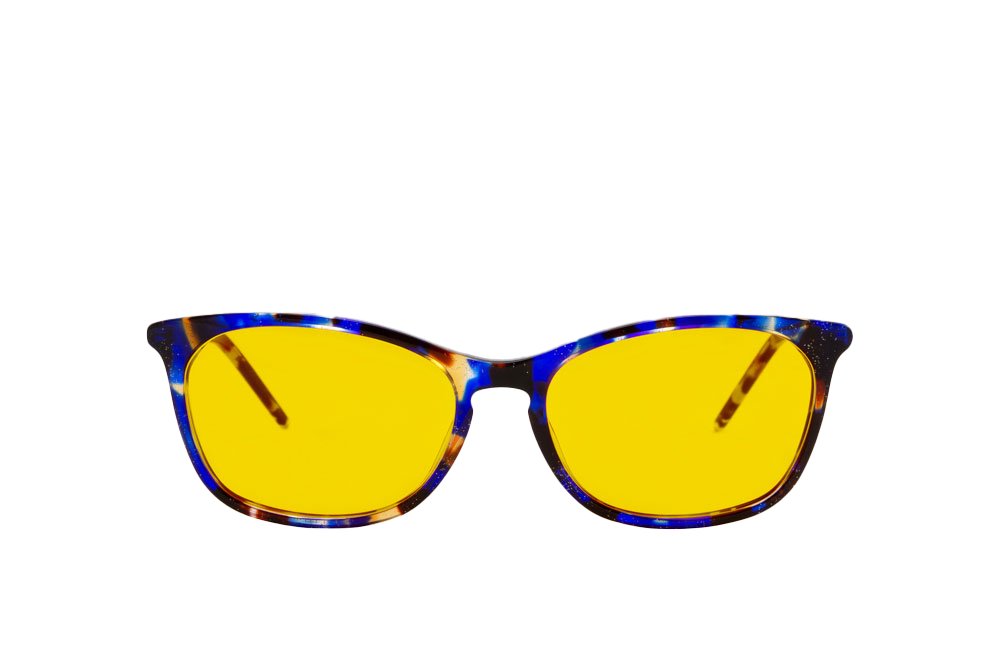 Galaxy Light Sensitivity Glasses Readers Front View