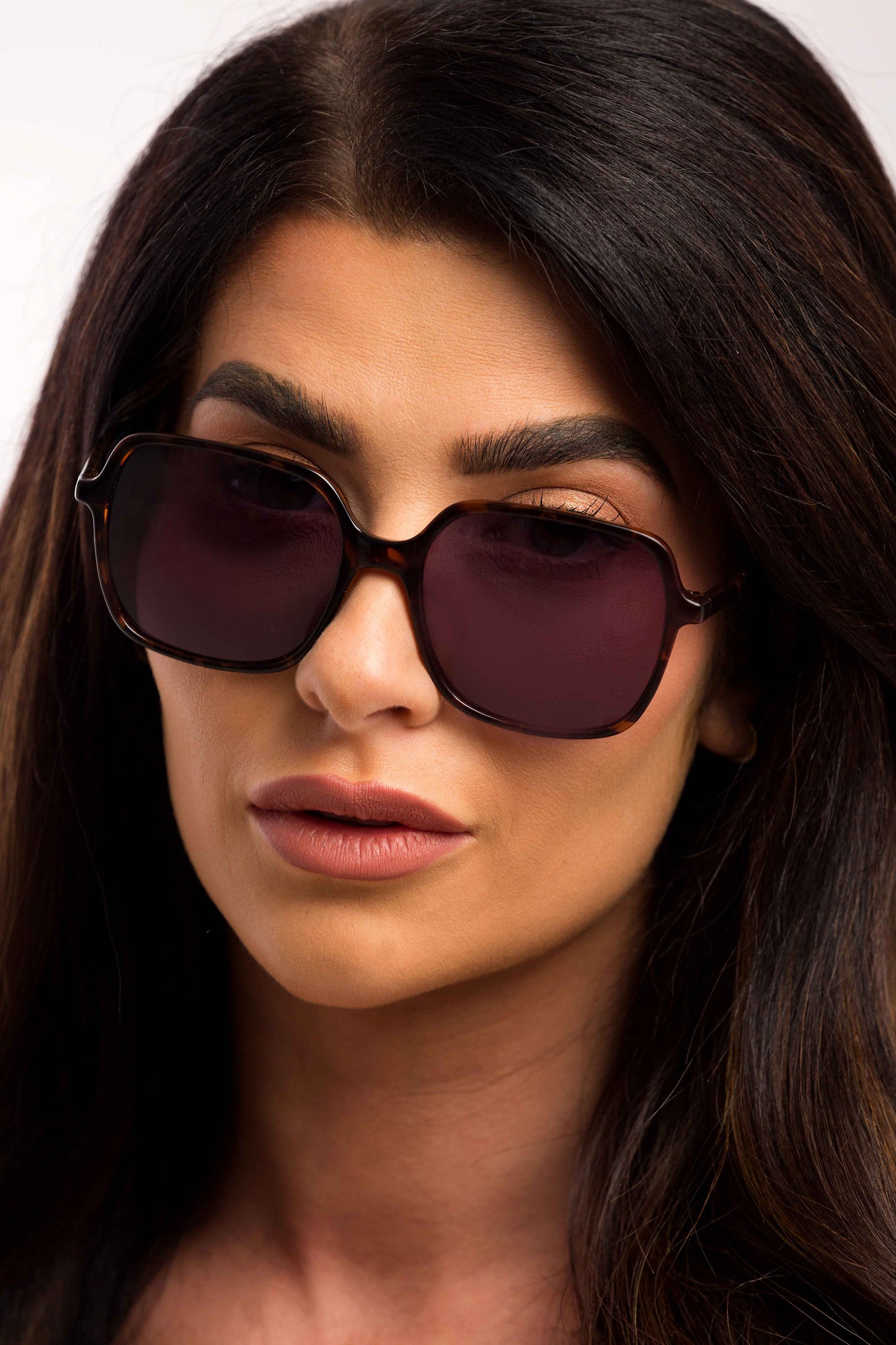 Woman Wearing Blaire Sunglasses Prescription (Grey)