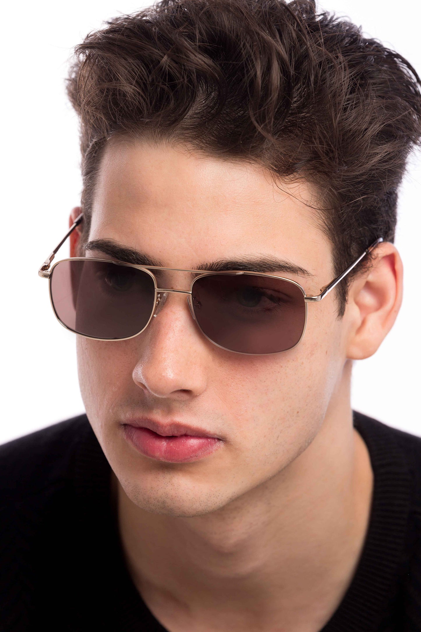 Man Wearing Magnum Sunglasses Readers (Brown)